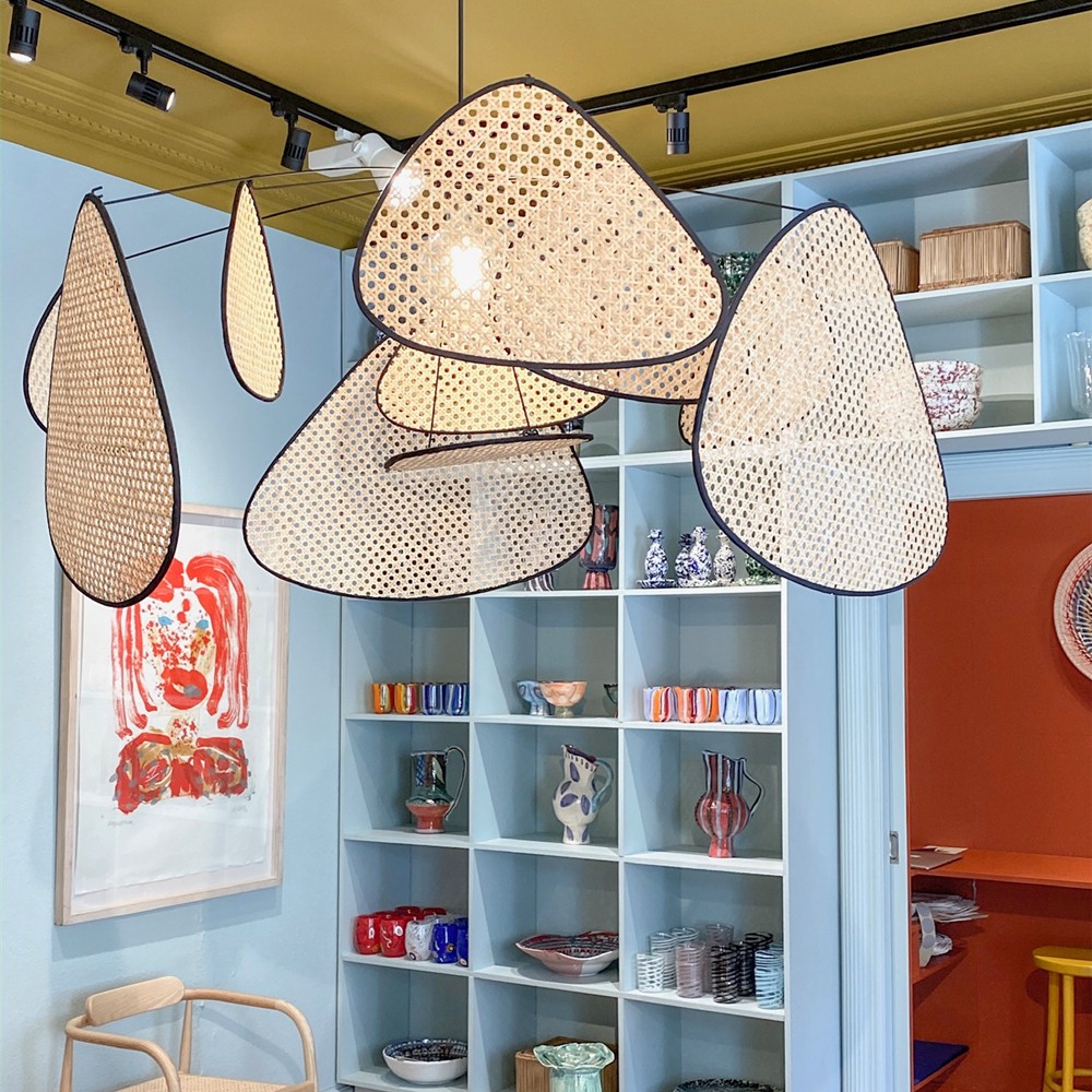 Screen Cannage Pendant Light - Boho Chic Wall Light for Dining Room