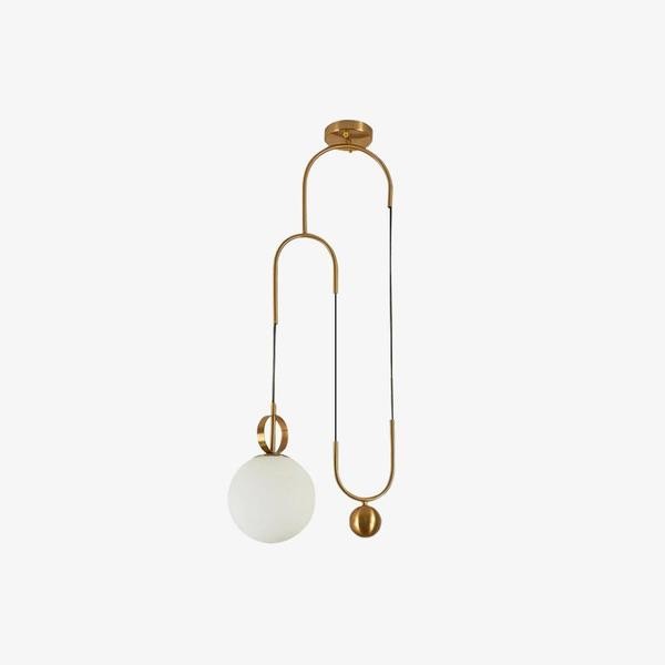 Glass ball pendant lamp