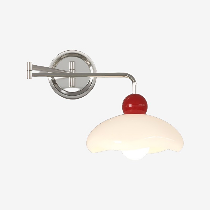 Modern Cream Chrome Swing Arm Wall Light K179