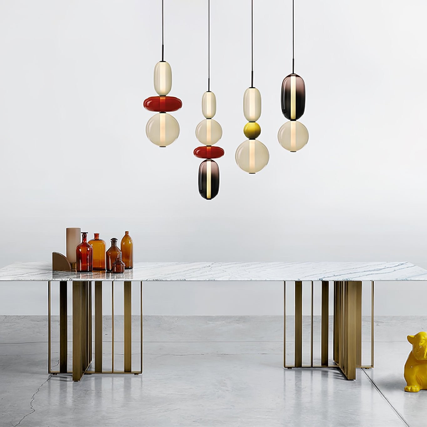 Nordic Art Deco Stained Glass Pendant Light K196