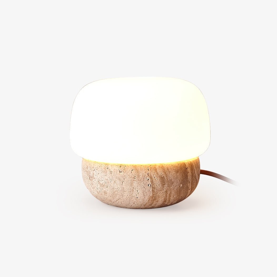 Nordic Style Round Travertine Table Lamp K359