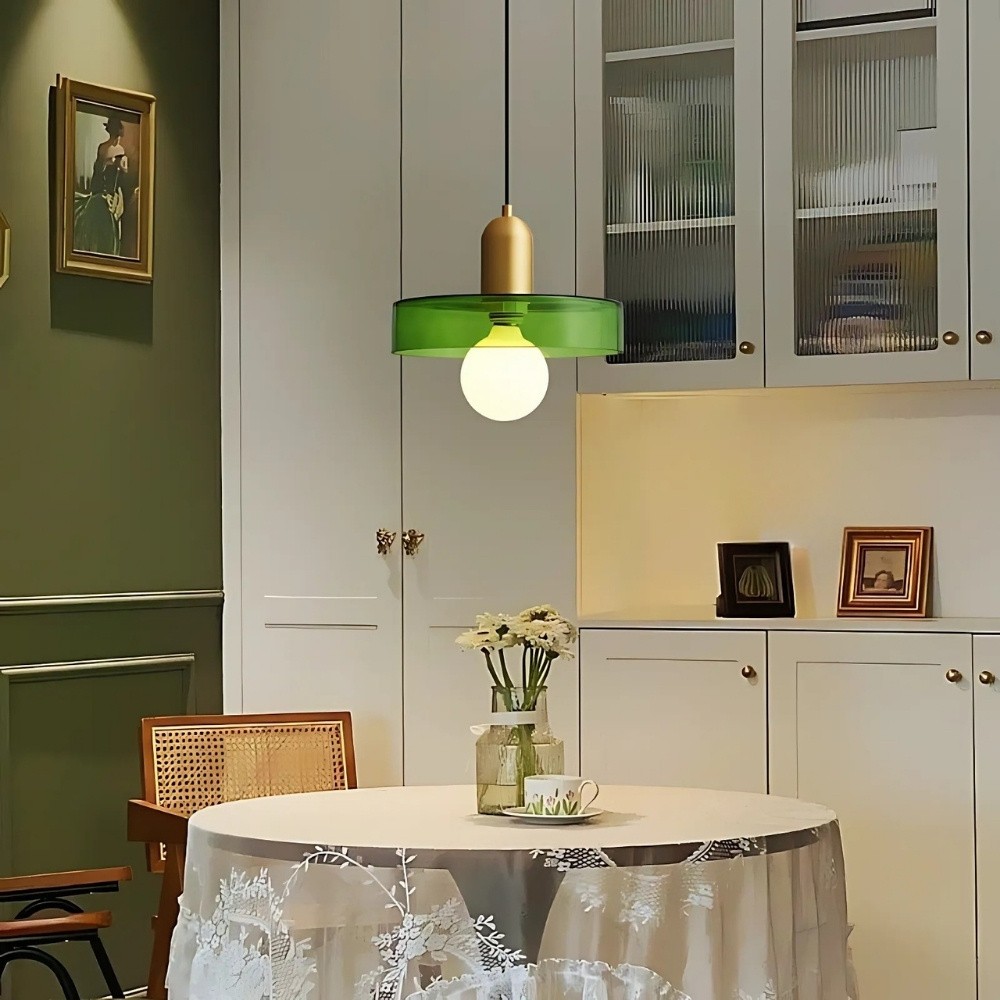 Classic Morandi Brass Disc Orb Pendant Light K928