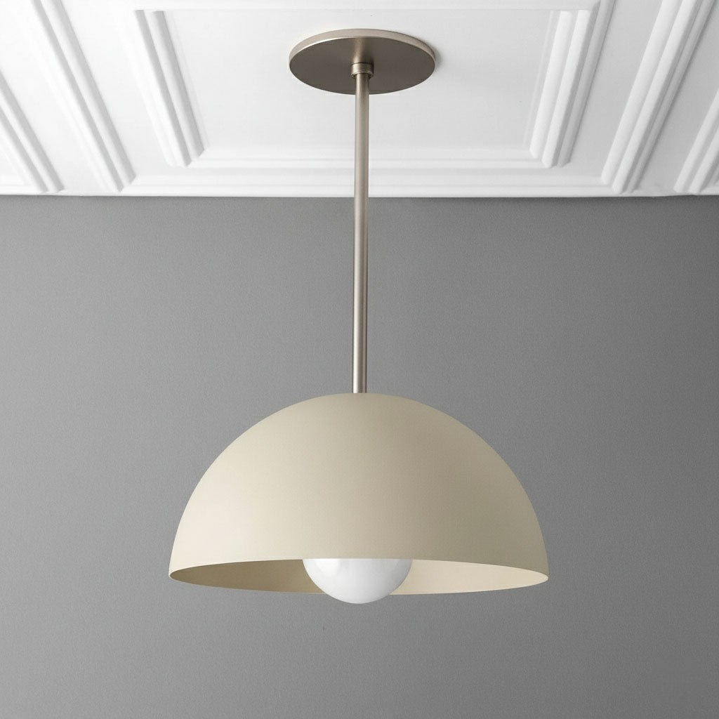 Metio Dome Neutral Dome Pendant - Modern Metal Accent Lighting K1526