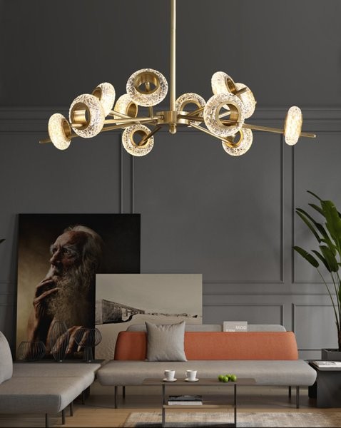 Brass Crystal LED Chandeliers