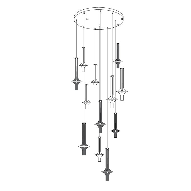 Modern Creative Glass Tube Pendant Lamp K774