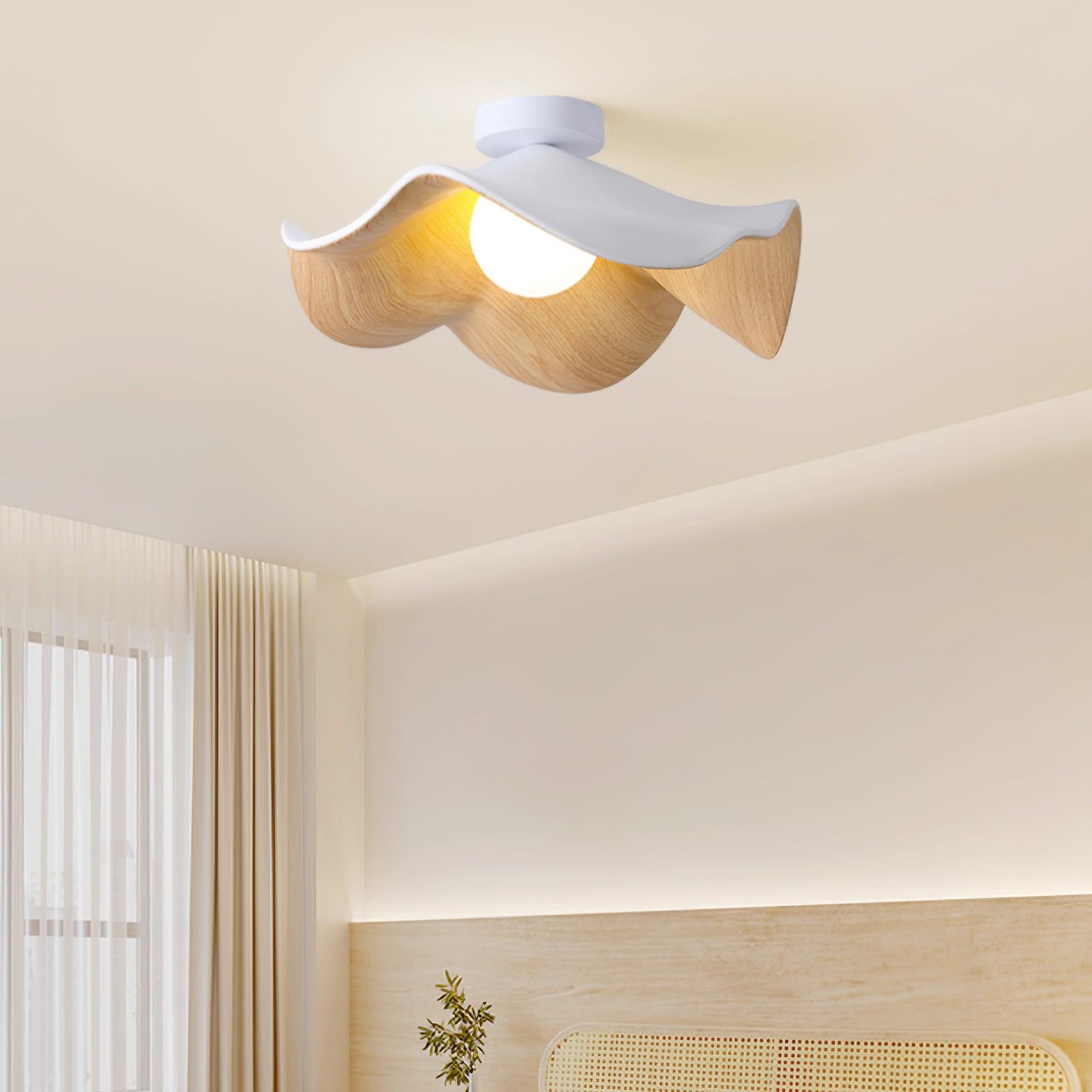 New Modern Simple Walnut Grain Ceiling Light K300