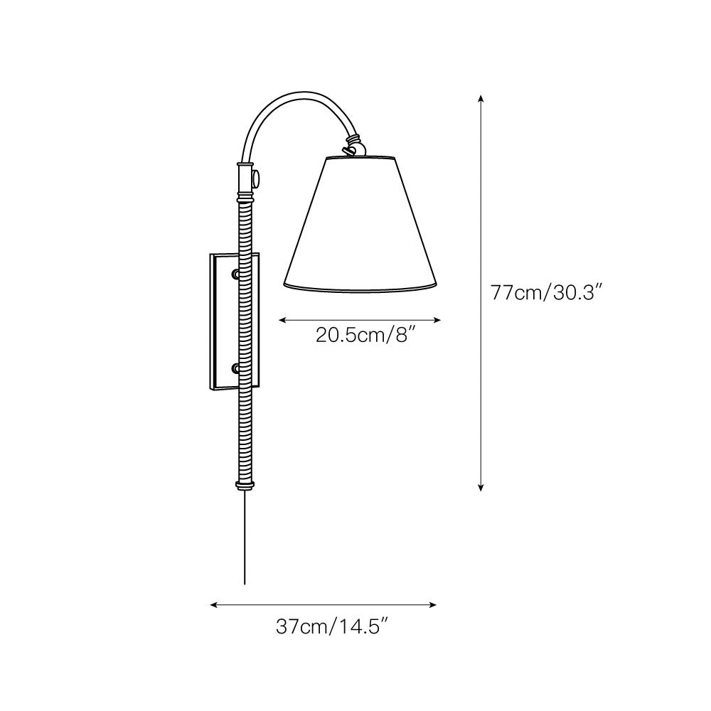 Curves Plug-In Sconce D595