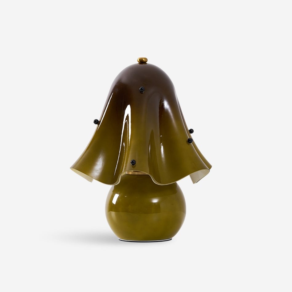 Bellina Bell Flower Table Lamp – Sculptural Glass Vera Style For Side Table Lamp K1135