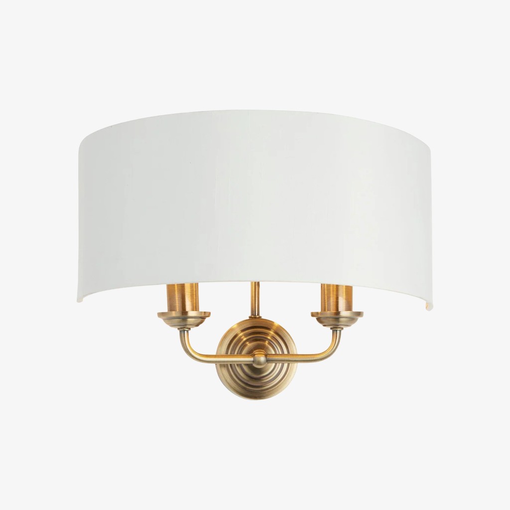 Tela Refined Metal and Fabric Wall Lamp - Timeless Style Wall Sconce for Hallway or Entryway K1796