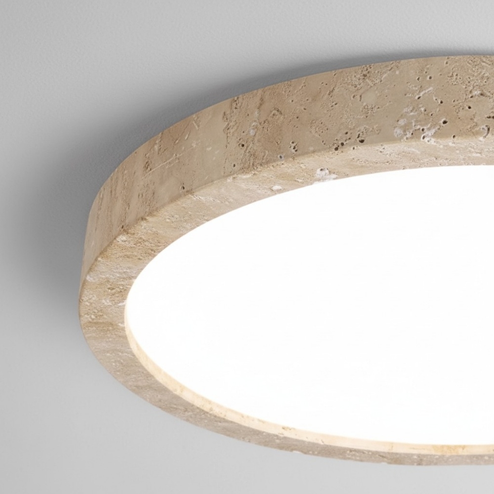 Zenthoris Travertine Ceiling Light Minimalist Flush Mount - Modern Ambient Hallway Lighting K2279
