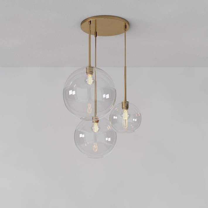 Selvion Minimalist Crystal Chandelier - Handcrafted Glass Sculptural Lighting Fixture K1220