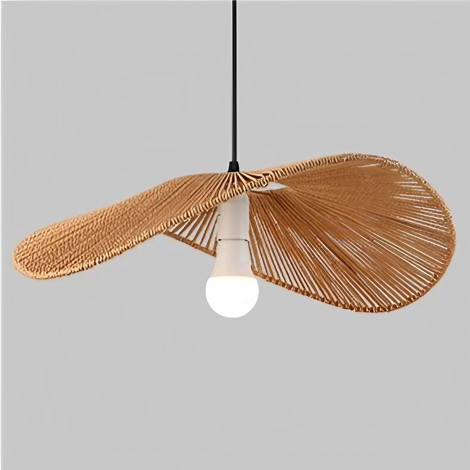Wabi Sabi Straw Hat Rattan Pendant Light K70