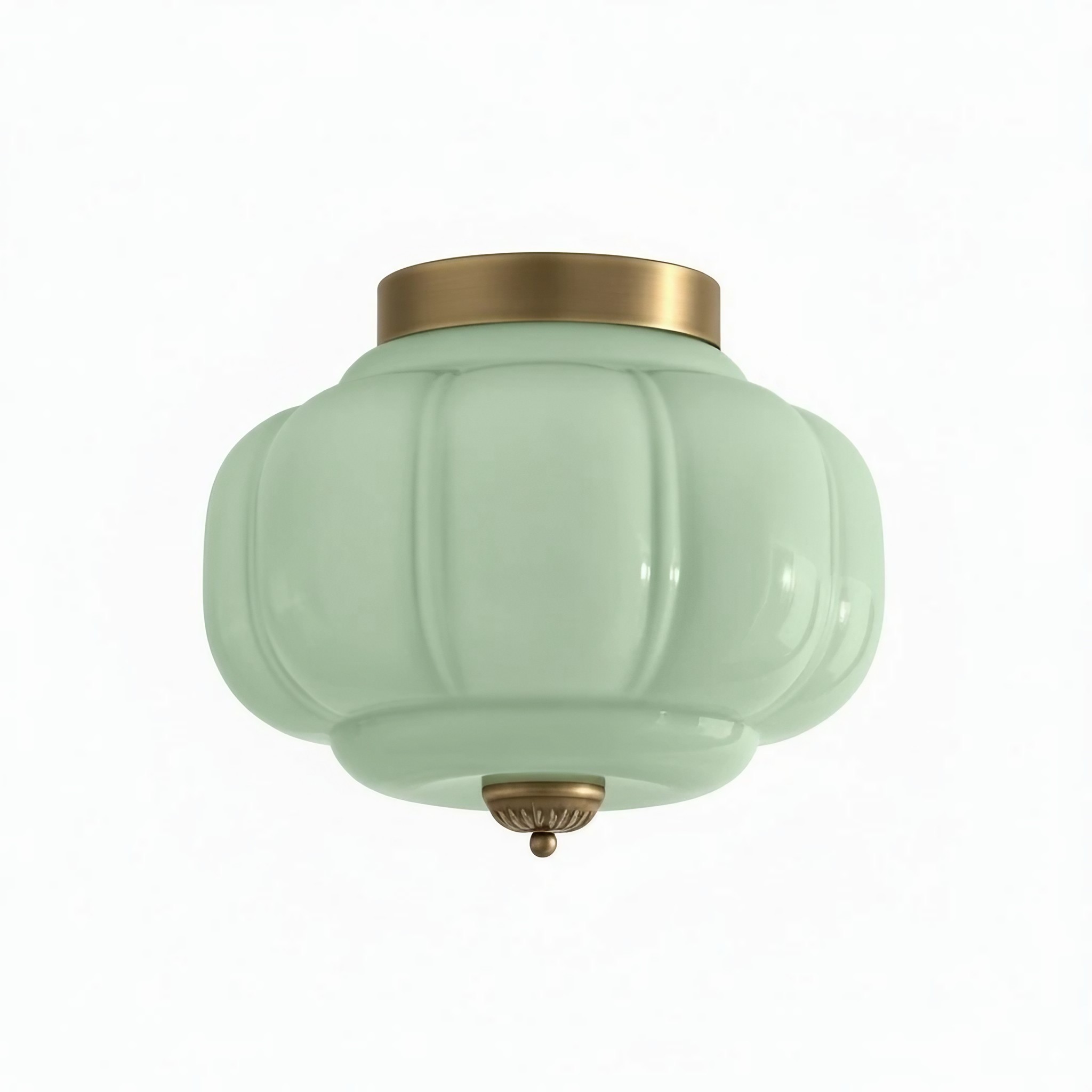 Eloise Retro Milk Glass Semi Flush Mount Ceiling Light K868