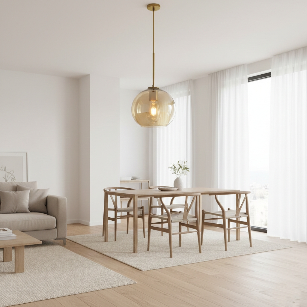 Solara Nordic Spherical Glass Pendant Light D943