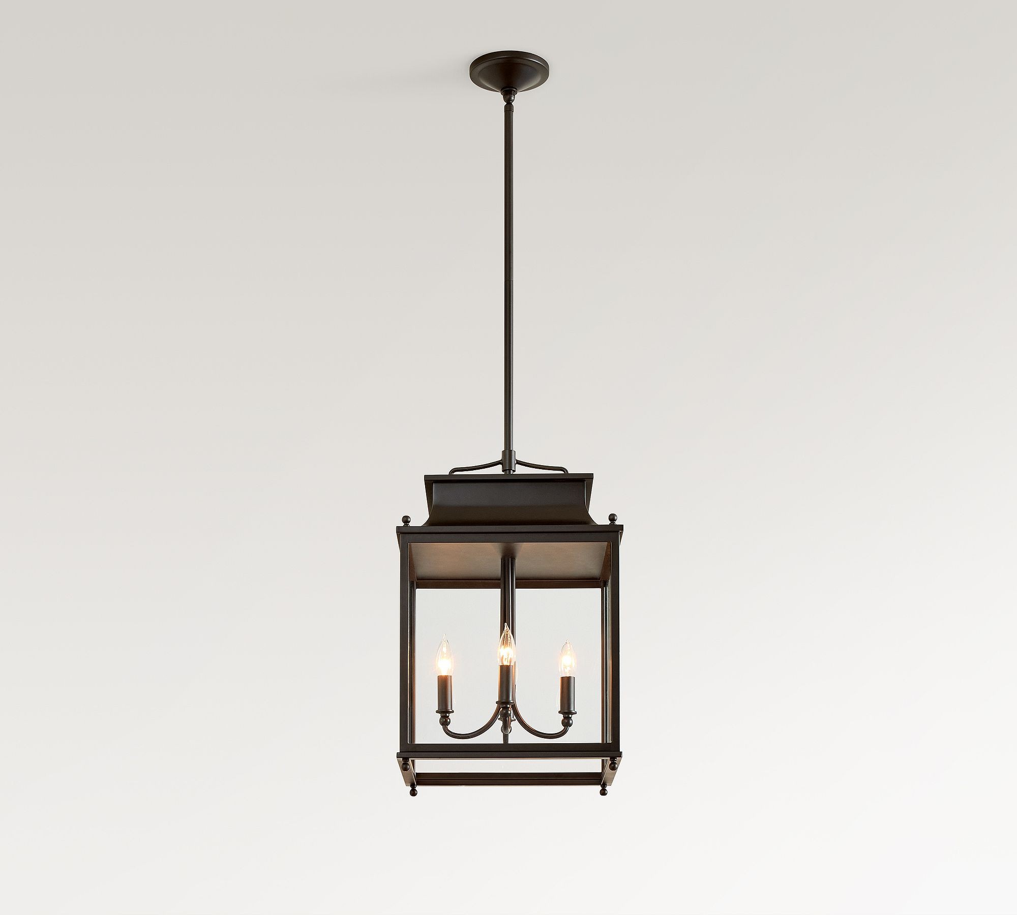 Yolvira Modern Outdoor Lantern Pendant - Metal Hanging Light for Exteriors K1233
