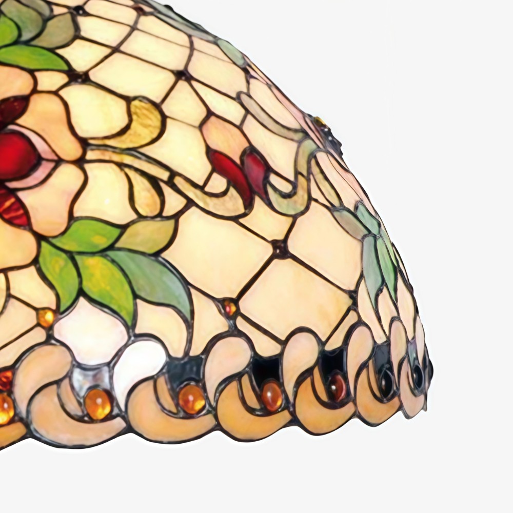 TF Angelique Stained Glass Pendant Lamp - Colorful Mosaic Shade Pendant Light K1876