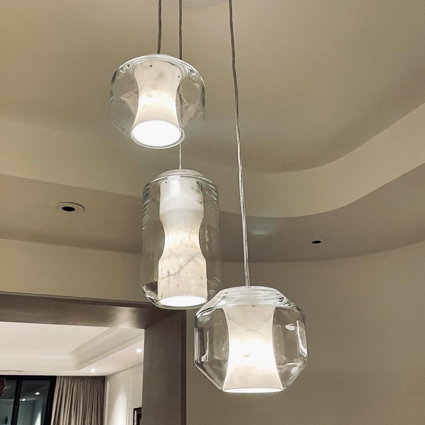 Glass Alabaster Pendant Lamp D444