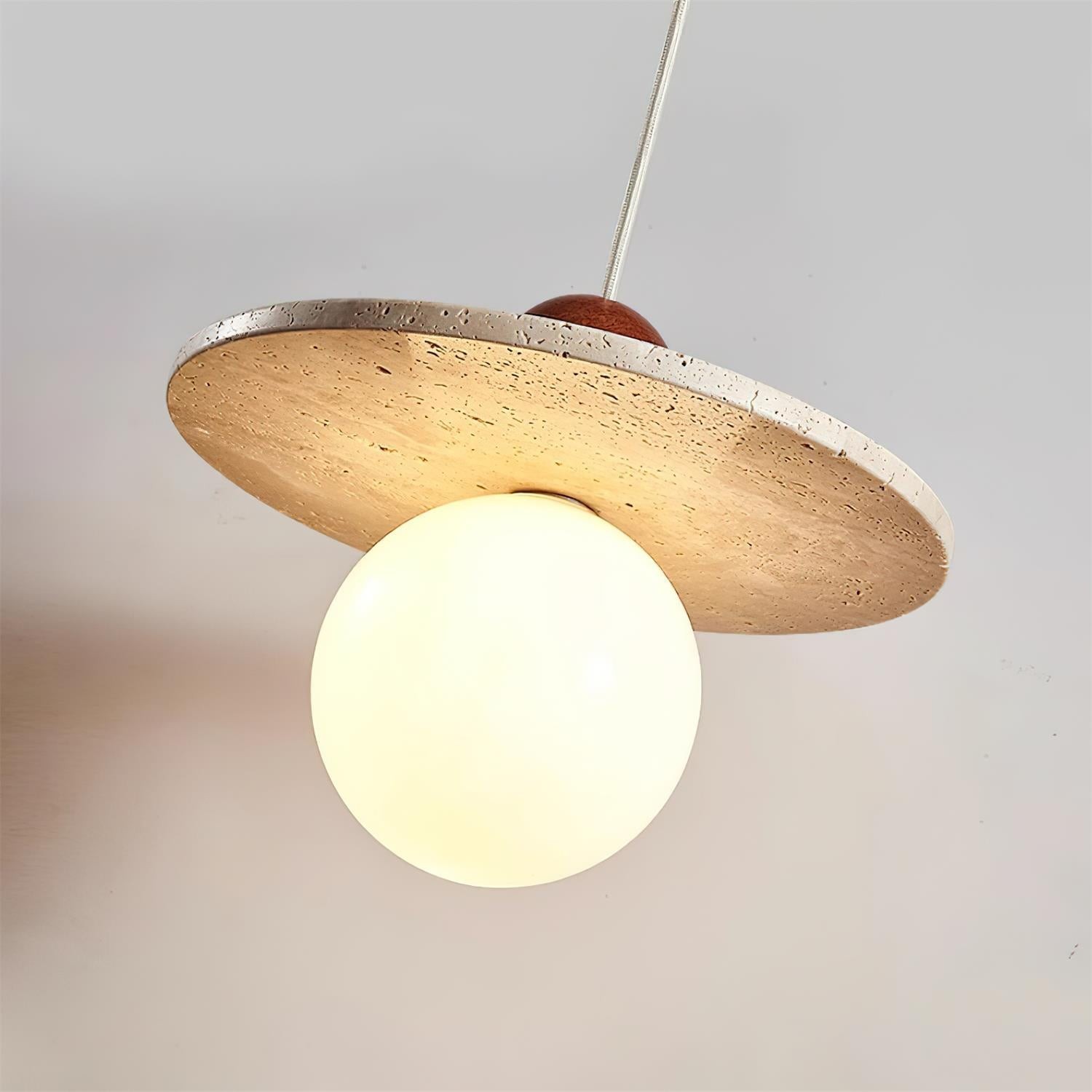 Retro Decor Cave Stone Disc Pendant Light K860
