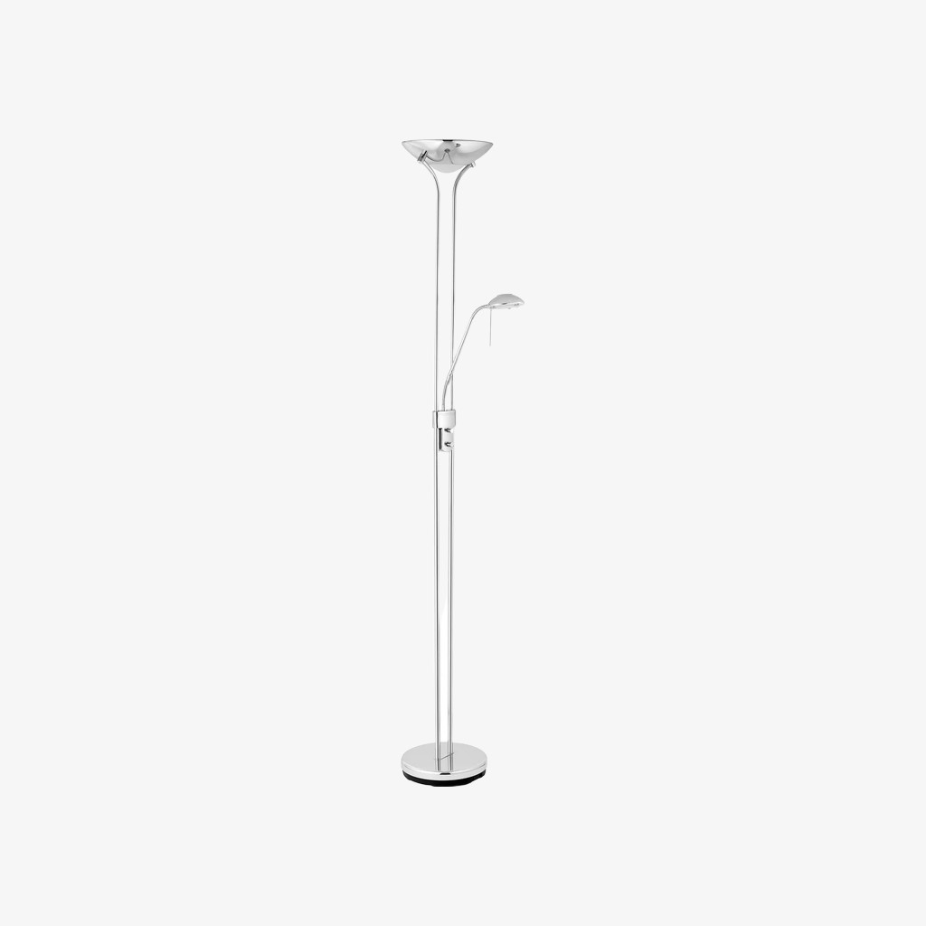 Linexis Art Deco Metal & Opal Glass Floor Lamp - Dual-Light Design for Modern Interiors K1910