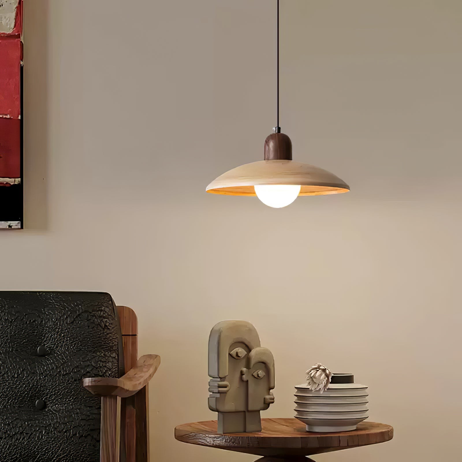 Medieval Style Simple Round Table Pendant Lamp K735