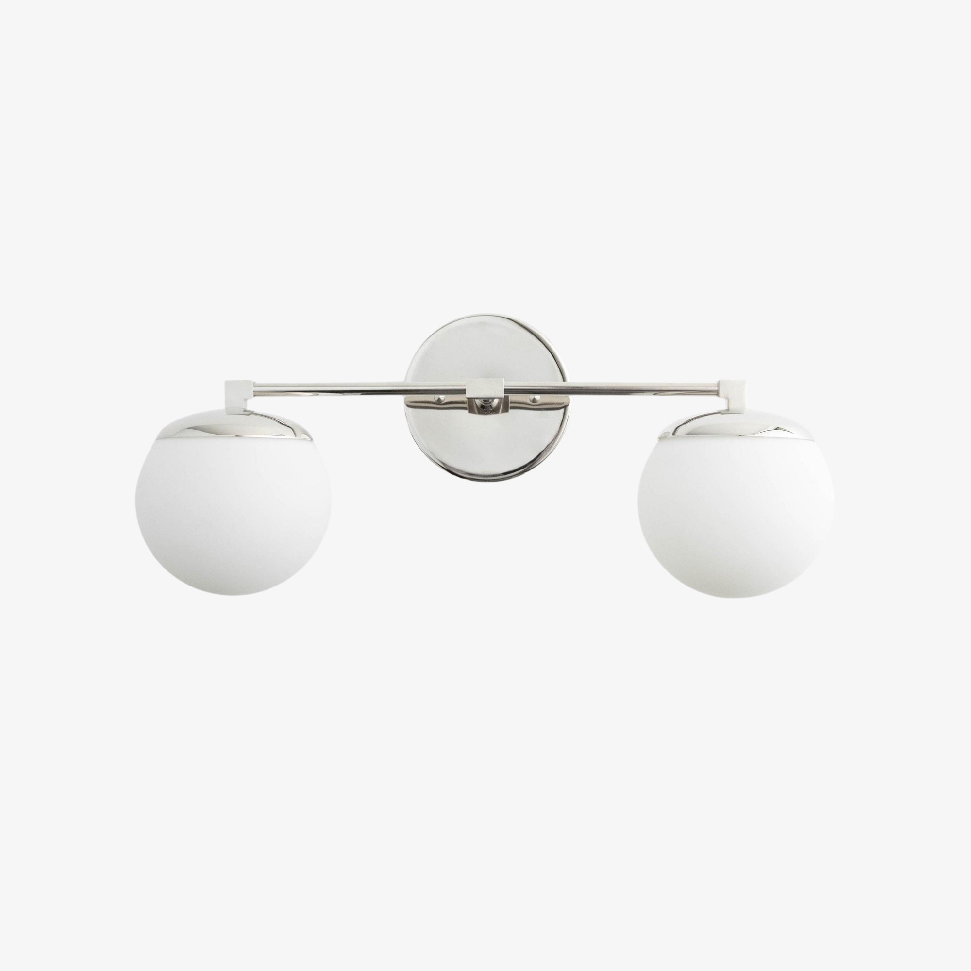Glorica Glass Vanity Light - Art Deco Brass Wall Globe Fixture Modern K1521