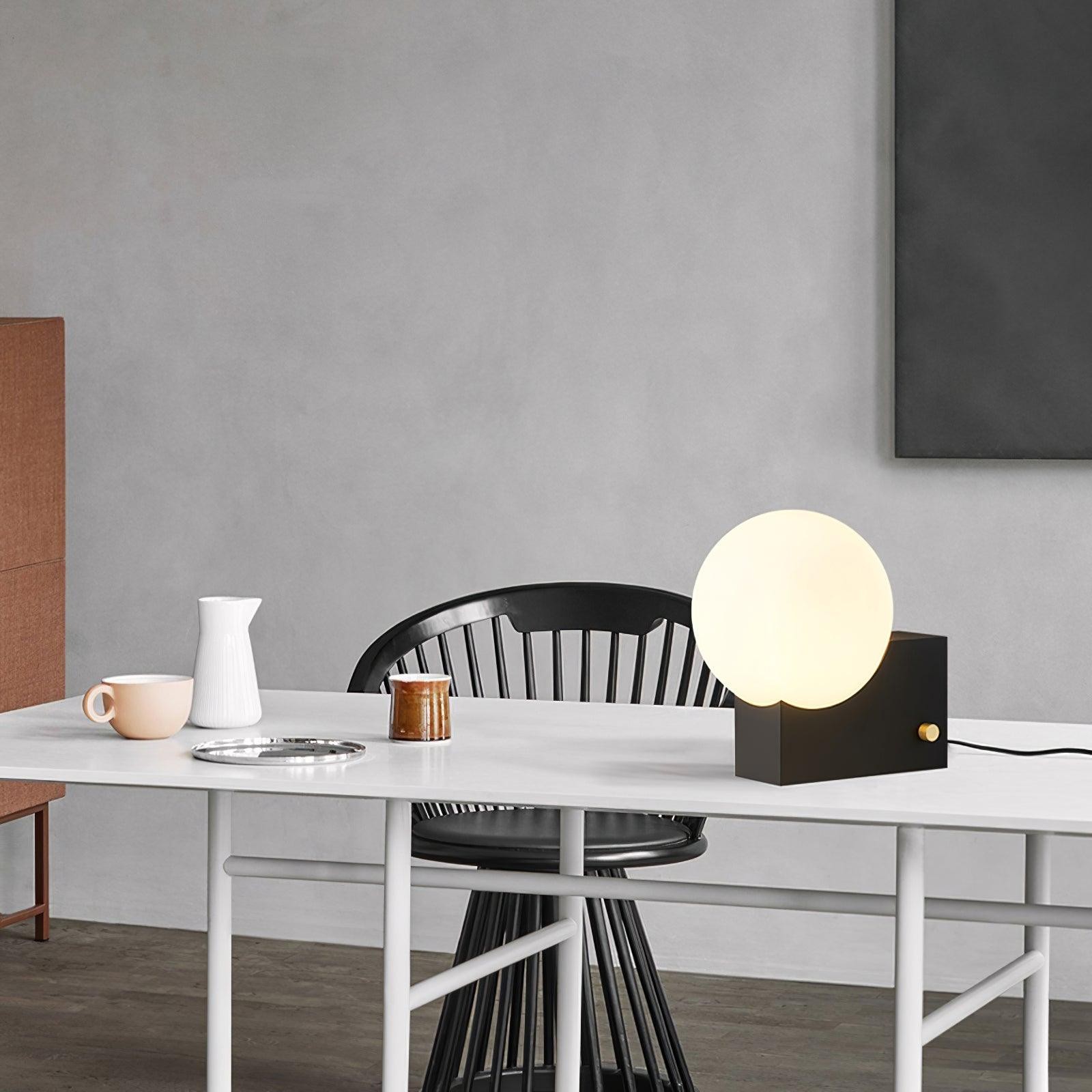 Geometric Lamp Base Glass Globe Table Lamp K399