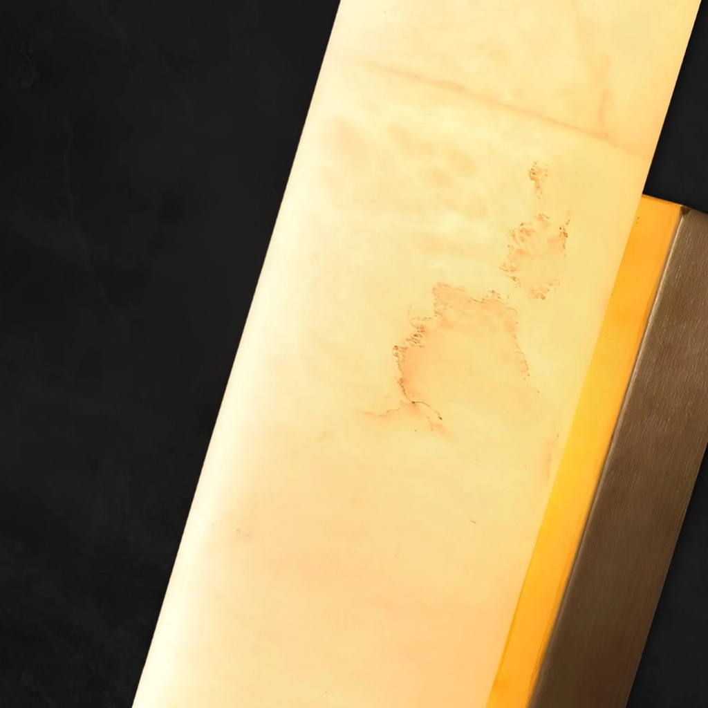 Solaryx Modern Alabaster Wall Lamp - Lighting for Bedroom Living Room K2313