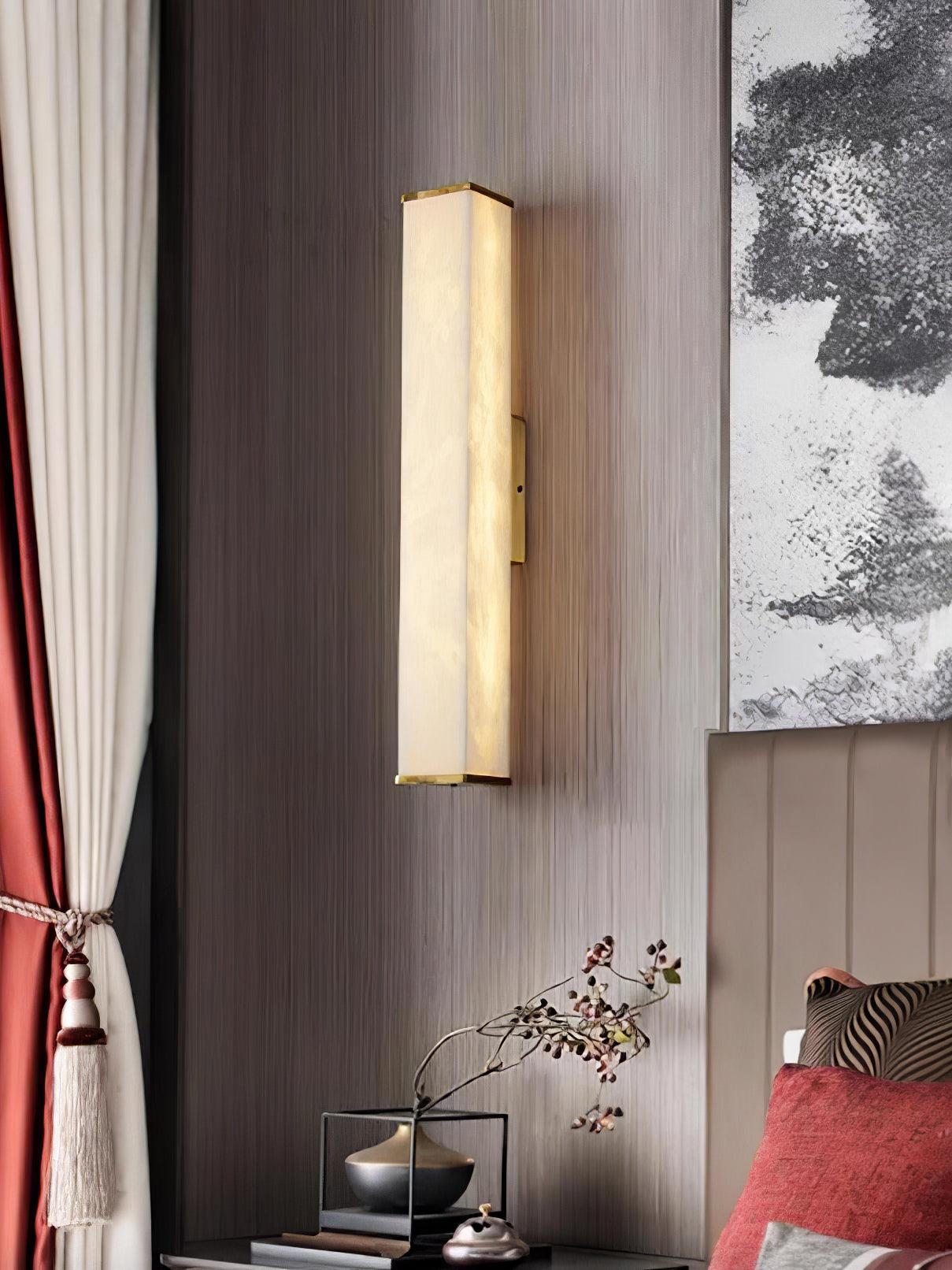 Cuboid Alabaster Wall Light D398