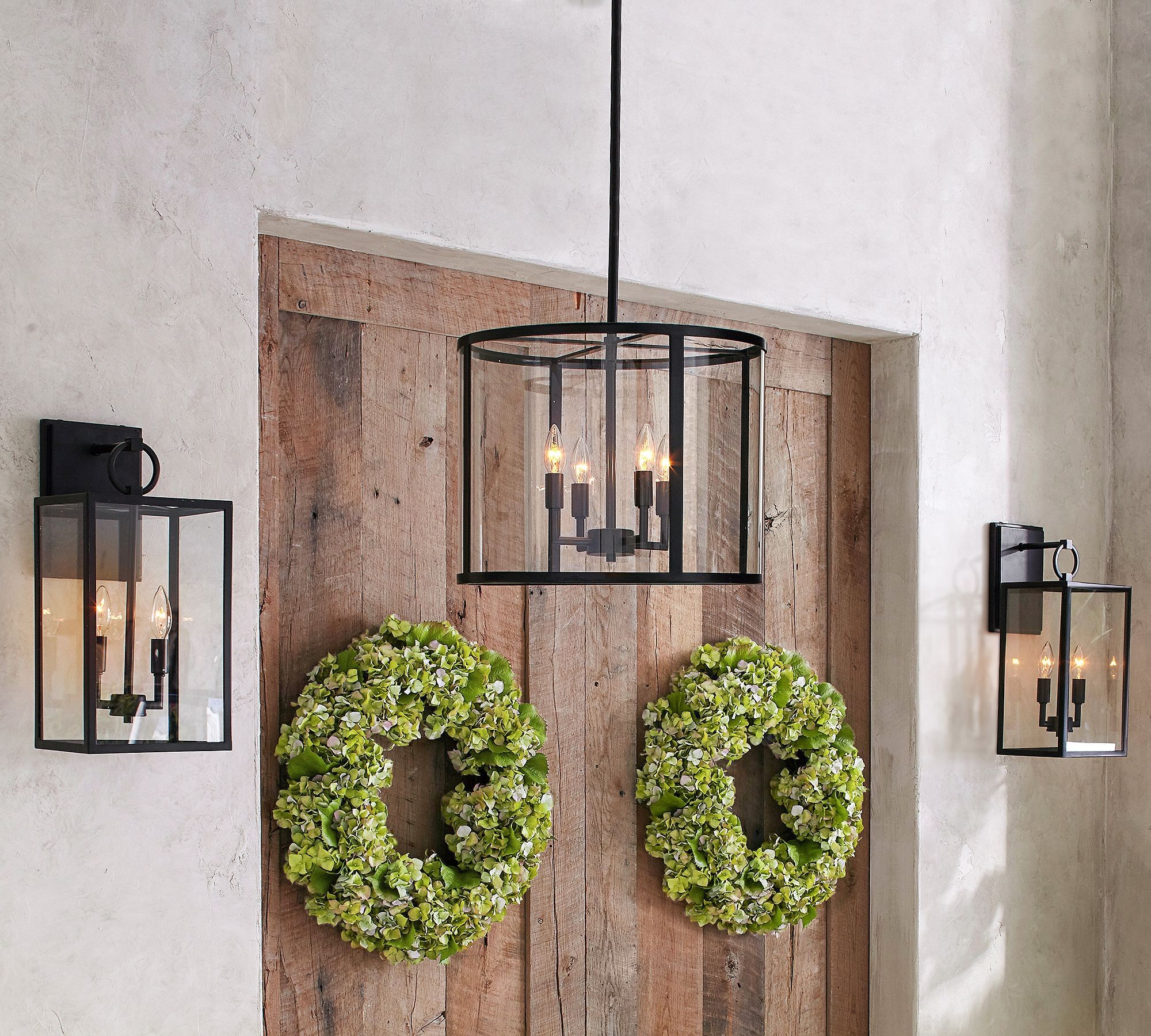 Ferrix Modern Glass and Iron Outdoor Wall Lamp - Stylish Exterior Lighting for Porch K1360