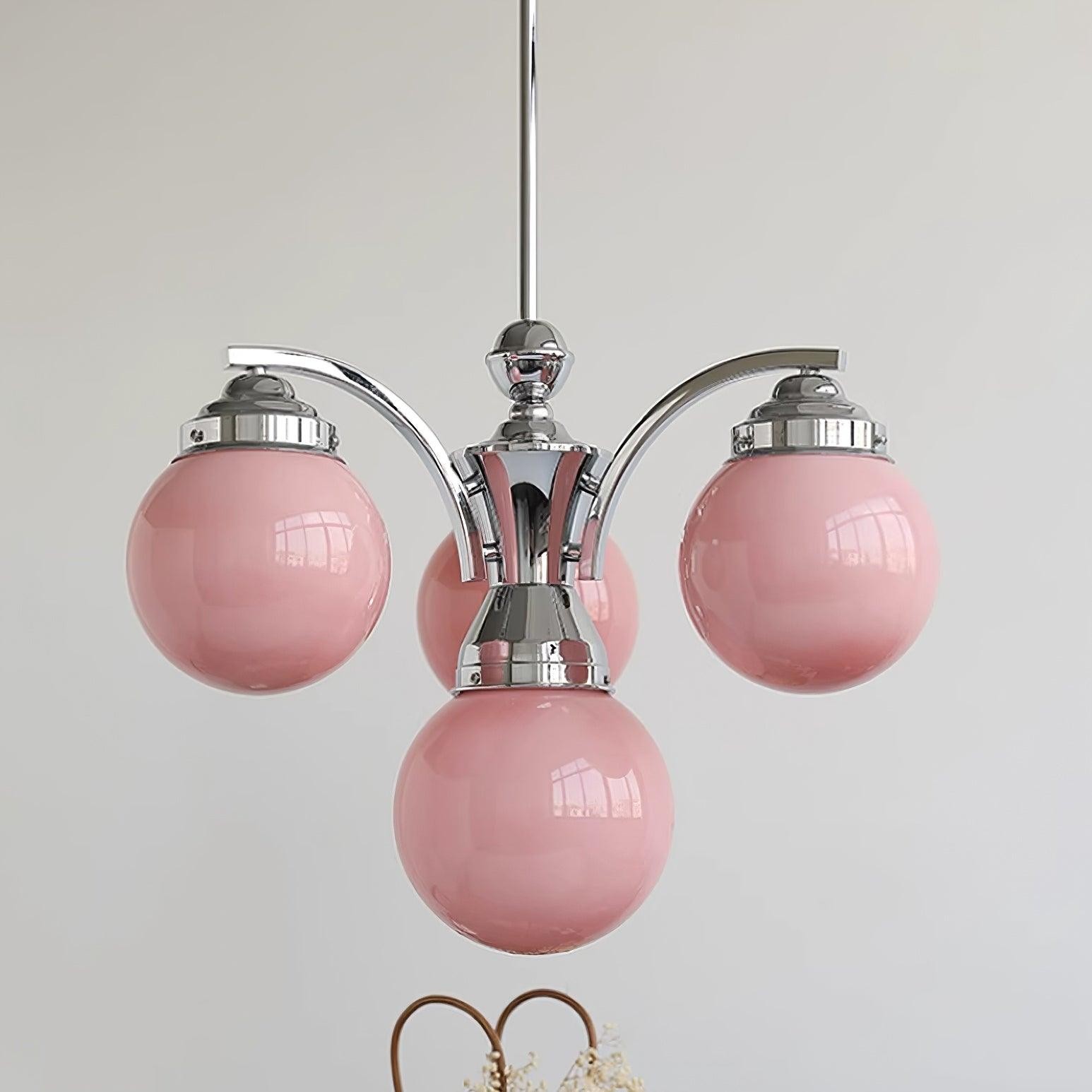 French Elegant Glass Orb Chandelier K596