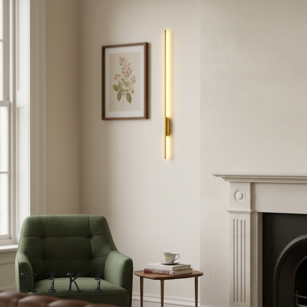 Minimalist Linear Wall Lamp - Long Tube Indoor Wall Sconce for Living Space K2264