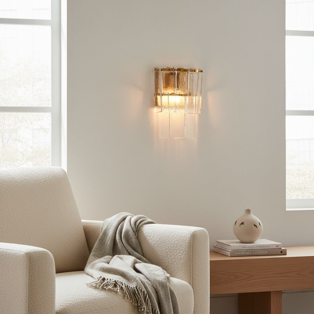 Lumvey Stylish Glass Wall Sconce - Modern Design Wall Light for Ambiance Hallways K1705