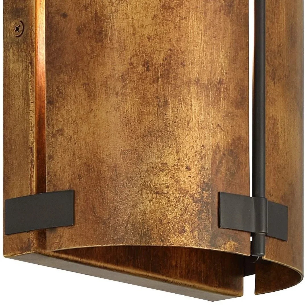 Rustivon Curved Metal Wall Sconce in Rustic Vintage Style - Perfect Lighting for Bedroom K2241