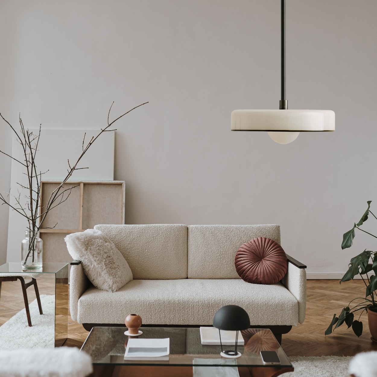 Nordic Metal Rod Disc Orb Pendant Light K943
