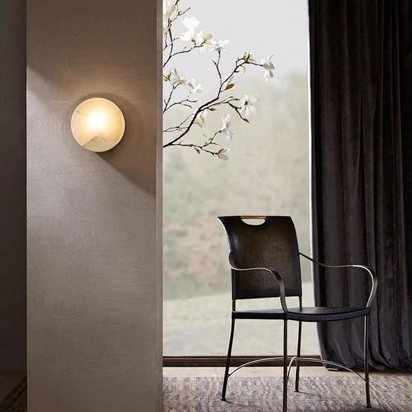 Pure Copper and Marble Wall Lamp