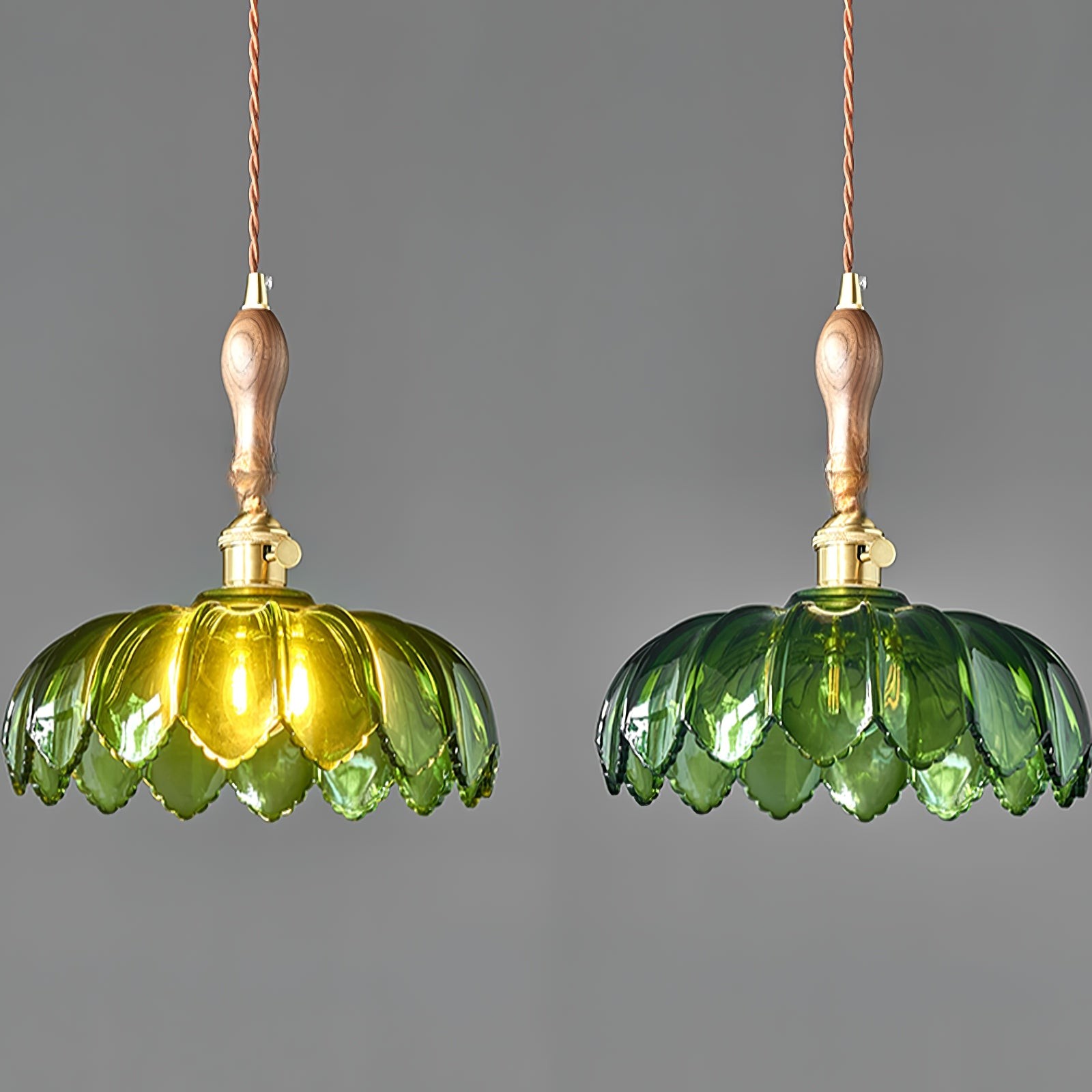 Retro Petal Green Pendant Lamp K454