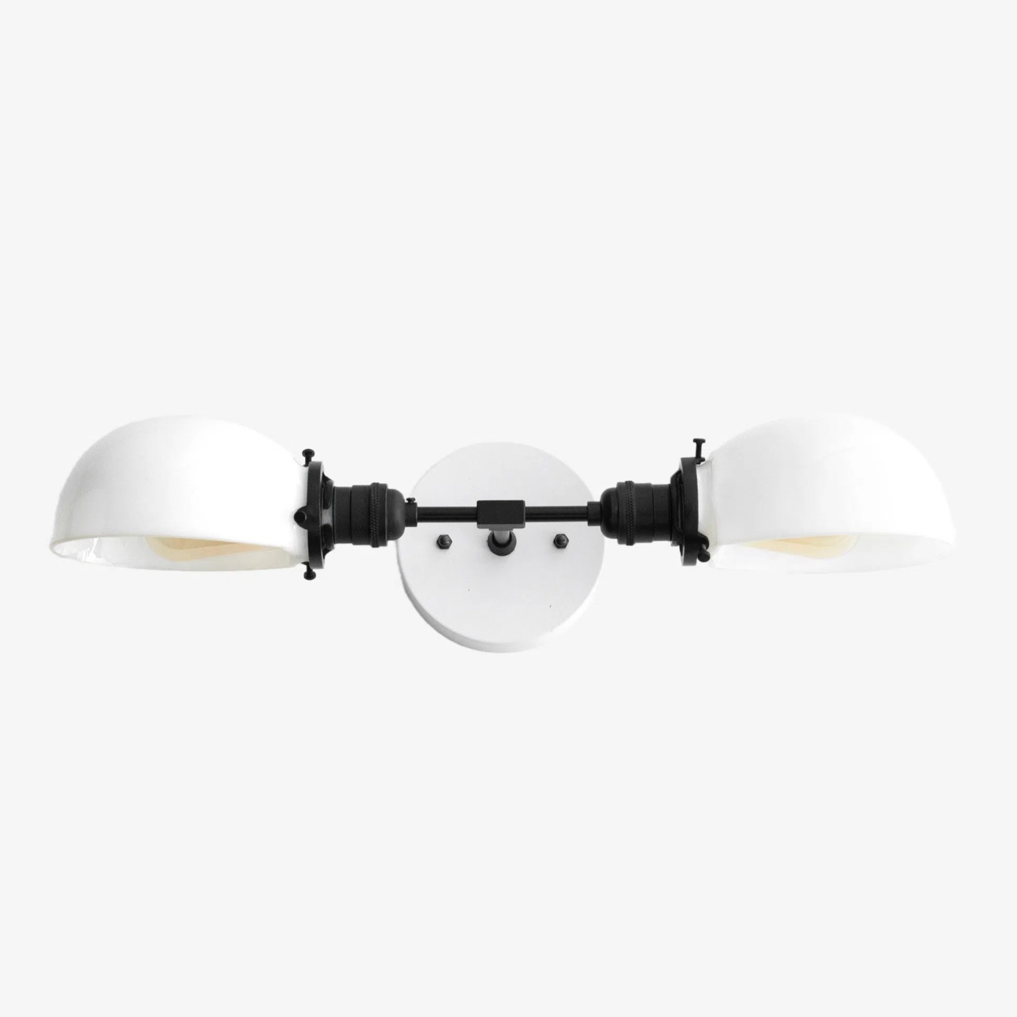 Ornato Luxe Mid-Century Vanity Light - Brass Bathroom Fixture with Opal Glass K1474