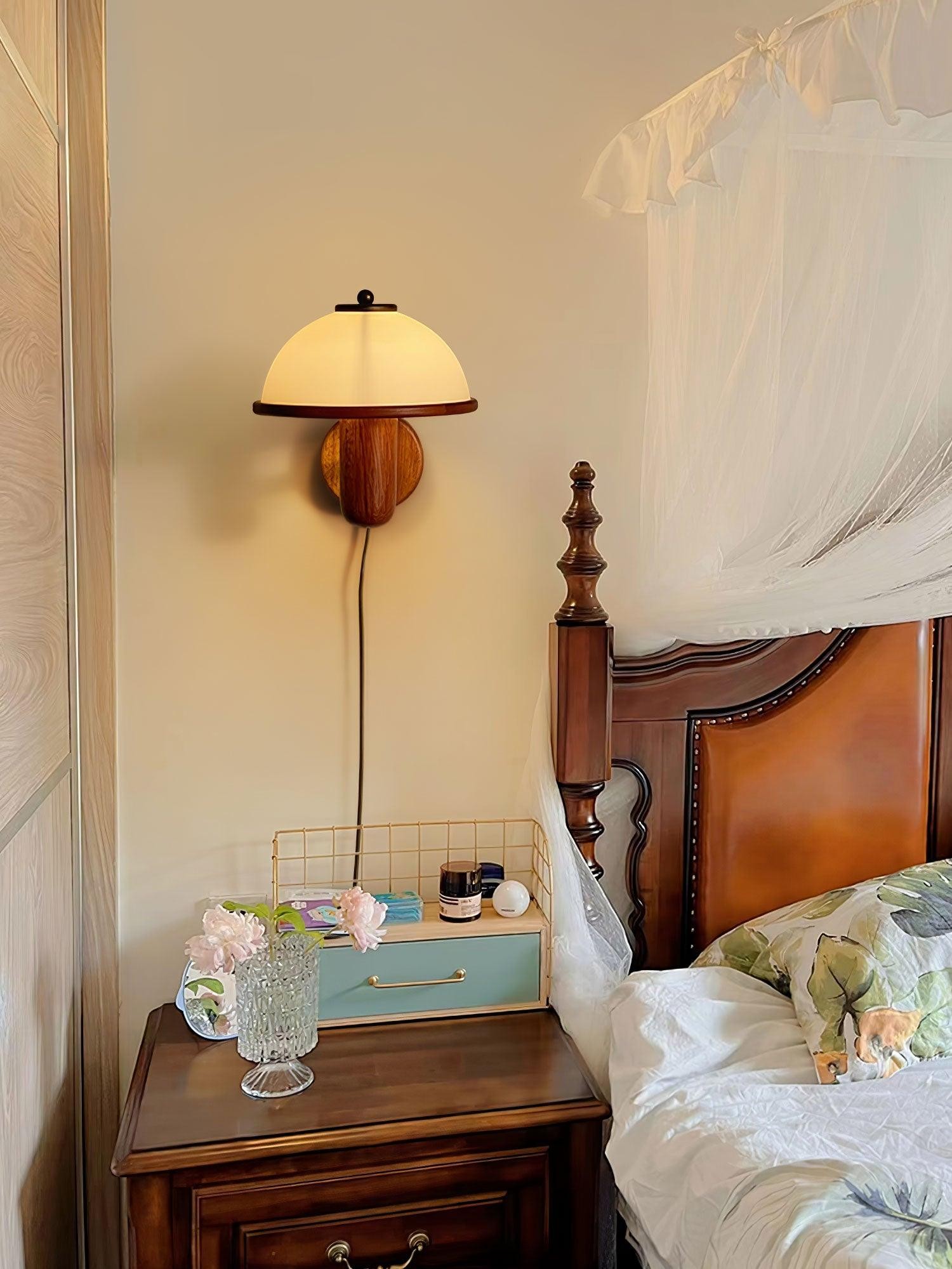 Mushroom Wood Wall Lamp K536