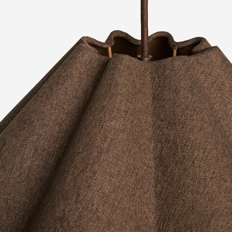 Weavara Sculptural Fabric & Metal Pendant Light - Modern Hanging Lamp for Dining or Living Rooms K1616