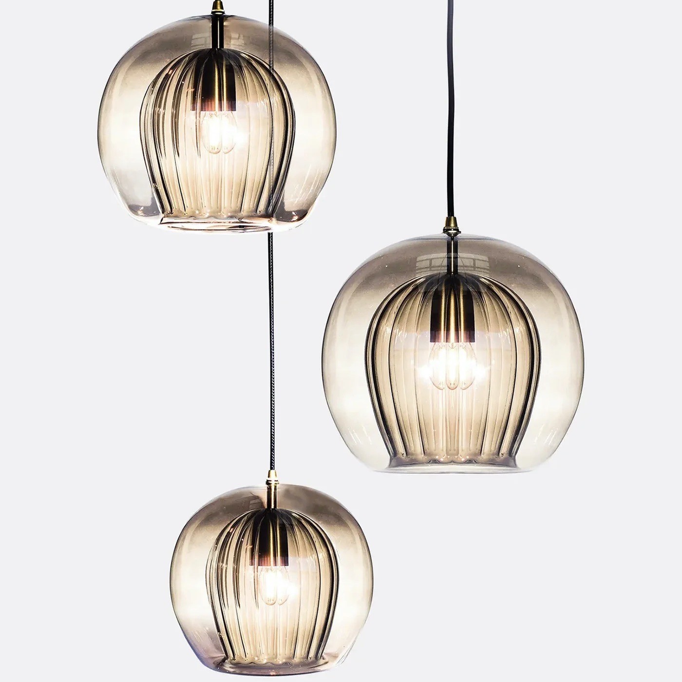 Modern Pleated Glass Pendant Light K862