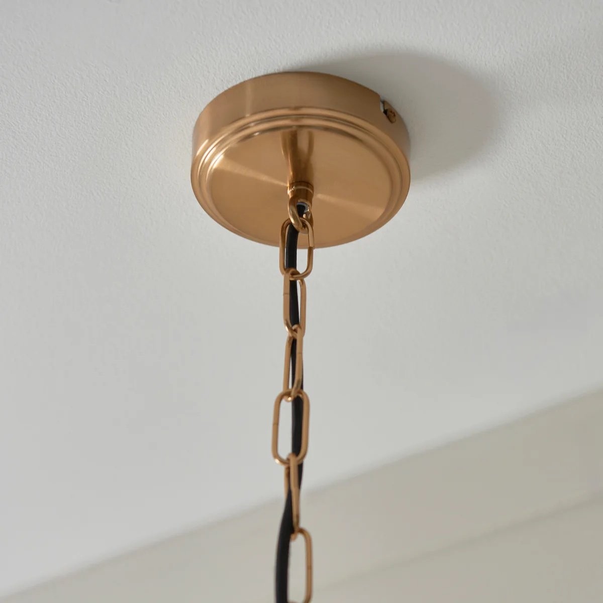 Brazara Glass Dome Pendant Light - Classic Metal Trim Design for Kitchen and Dining K1883