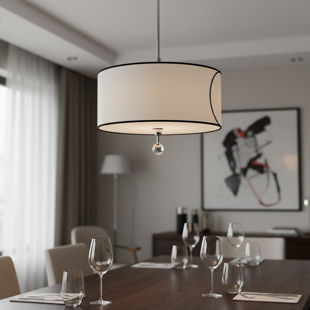 Roven Layered Drum Pendant Light - Modern Transitional Lighting for Dining Room K1710