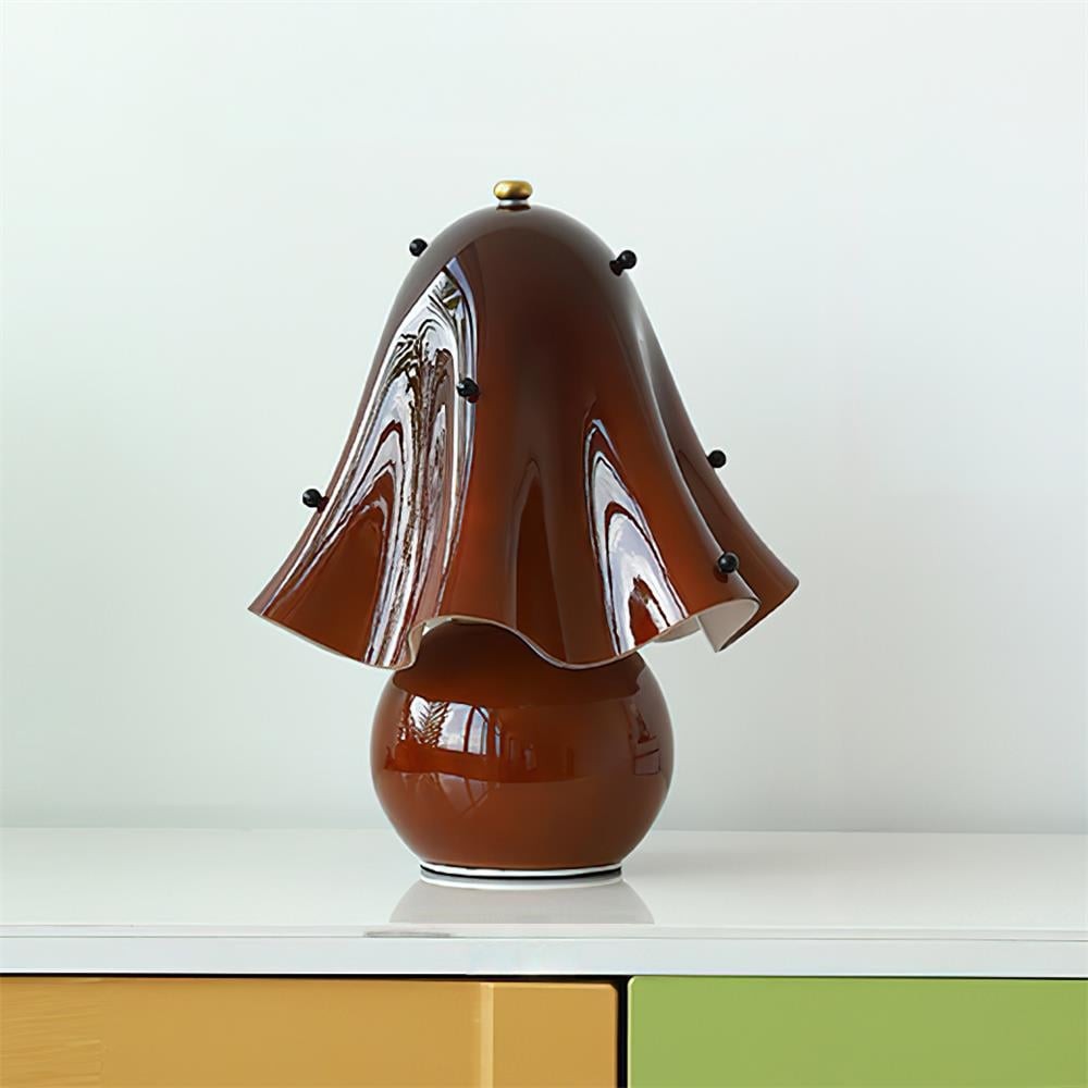 Bellina Bell Flower Table Lamp – Sculptural Glass Vera Style For Side Table Lamp K1135