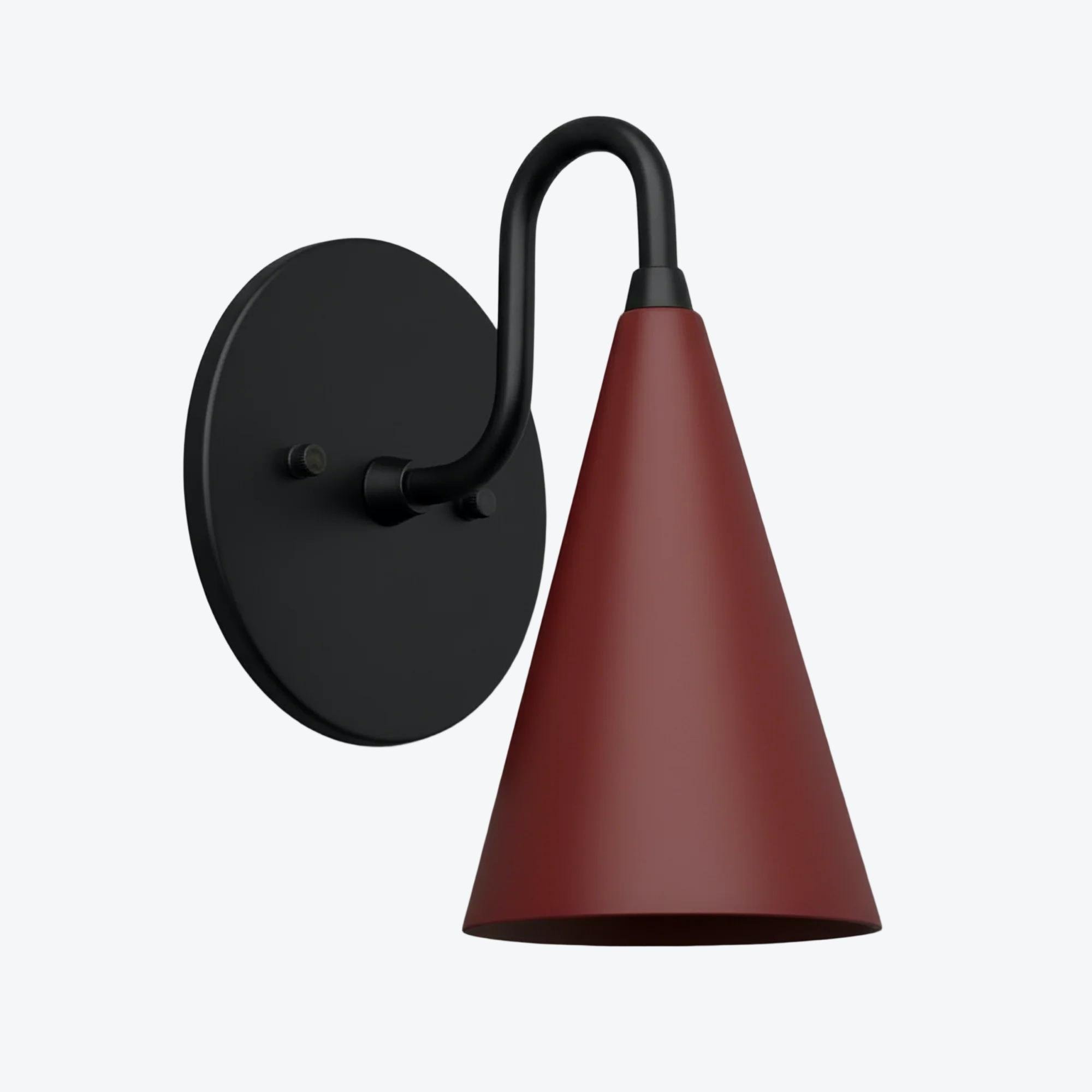 Curva Metal Cone Wall Lamp - Classic Vintage Accent Lighting for Hallway K1736