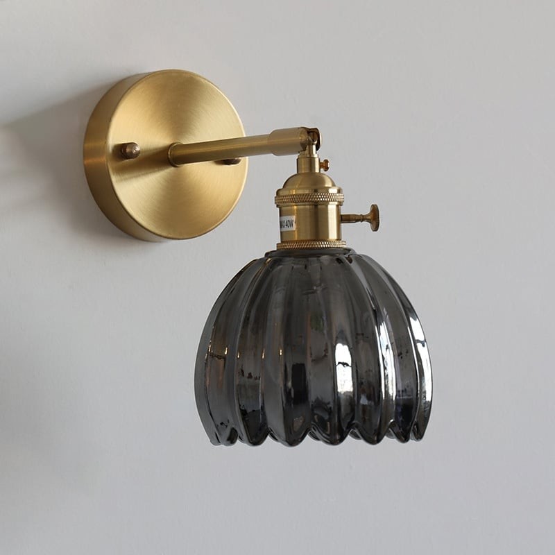 Antique Brass Tulip Glass Wall Light K122