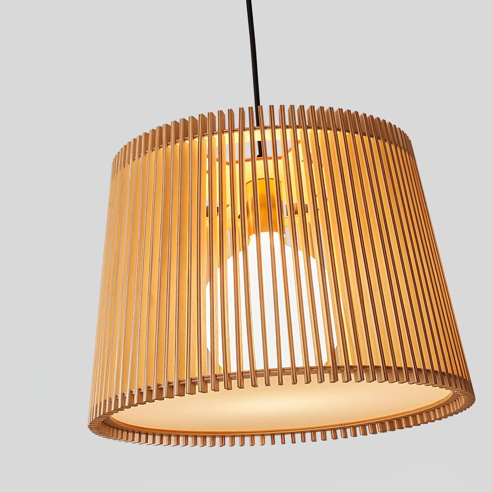 Wooden Log Color Cage Pendant Light K654