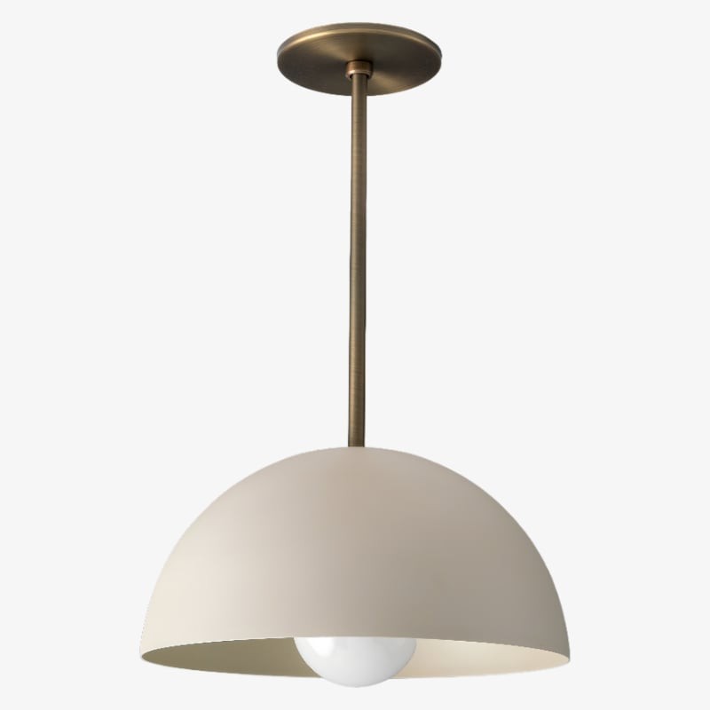 Metio Dome Neutral Dome Pendant - Modern Metal Accent Lighting K1526