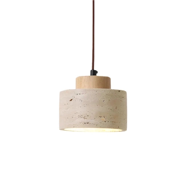 Nordic Travertine Clear Minimalist Pendant Light D914