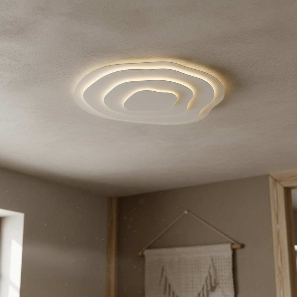 Aeris Mimir Wave-Form Acrylic Ceiling Light Modern Minimalist Surface Mount Lamp Living Room & Bedroom K1771