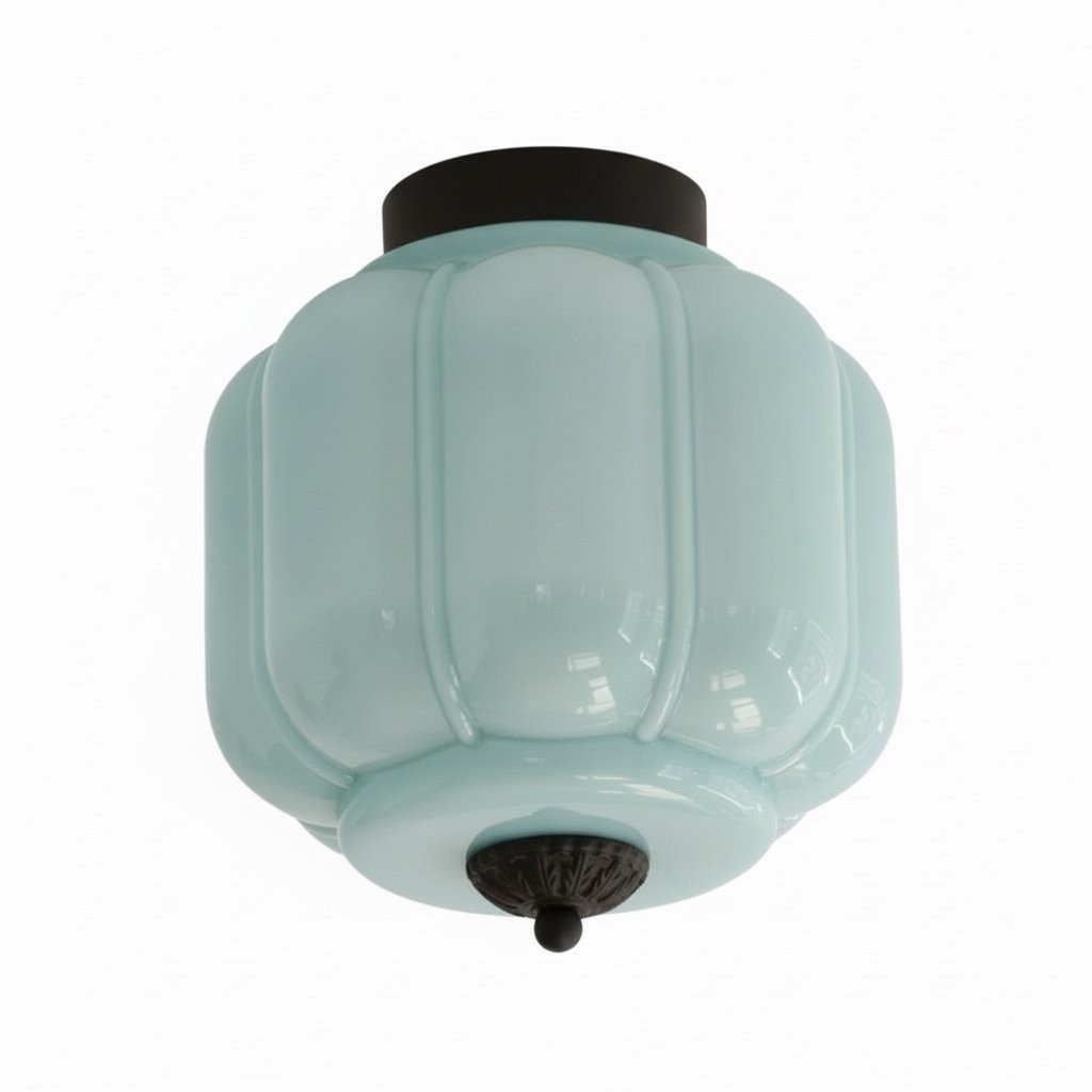 Eloise Vintage Lantern Style Ceiling Light – Elegant Glass Shade Fixture for Hallway K1137